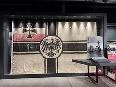 At the Scapa Flow Museum on Hoy - German flag from the scuttled German fleet