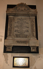 Memorial to Joseph and Sarah Davis, and Catherine and Charles Heath, Saint Margaret's Church, Ward End, Birmingham