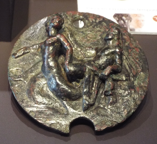 Applique with a Nereid in the Archaeological Museum of Madrid, October 2022