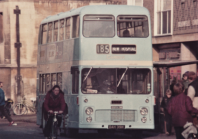 Cambus 609 (DAH 391K) in Cambridge – 19 Jan 1985 (5-22)