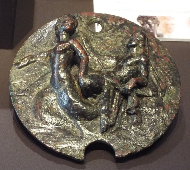 Applique with a Nereid in the Archaeological Museum of Madrid, October 2022