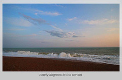 ninety degrees to the sunset - Seaford - 8.7.2015