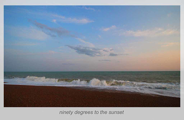 ninety degrees to the sunset - Seaford - 8.7.2015