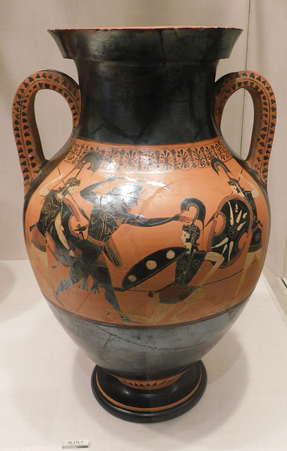 Black Figure Amphora with Herakles vs. Amazons in the Metropolitan Museum of Art, February 2025