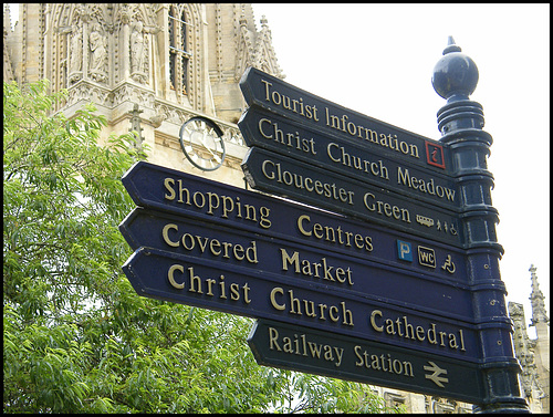 Oxford city signpost