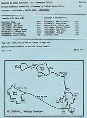 Neals SCC Mildenhall local service timetable leaflet (Page 2 of 2) - 20 Nov 1989