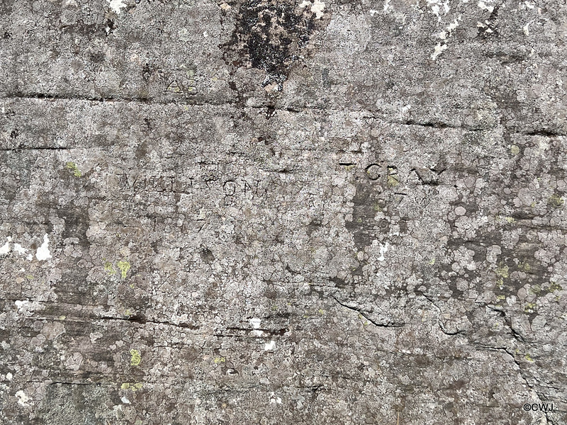 Ancient graffiti at the Dwarfie's Stane, on Hoy