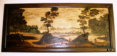 Seventeenth Century Painted Panel Rescued From a Demolished House in Great Yarmouth, Norfolk