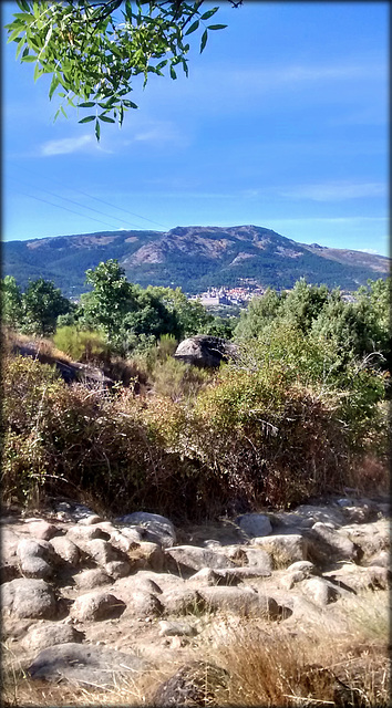 San Lorenzo de El Escorial from the Roman road.