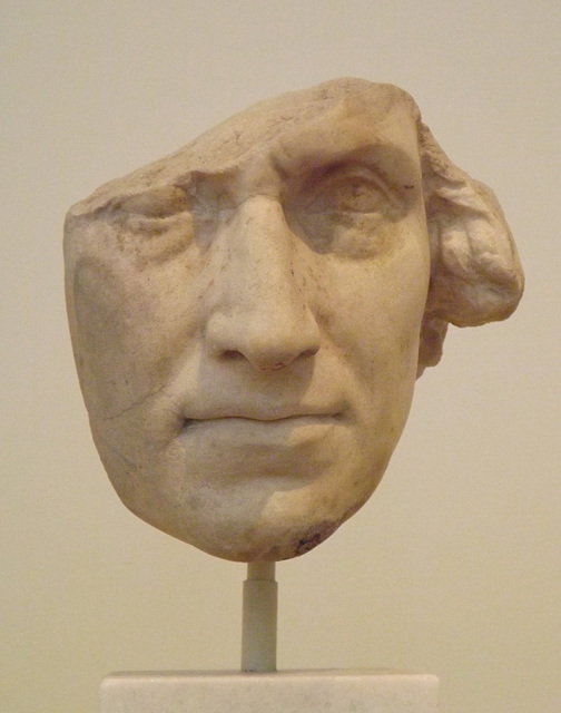 Portrait Head of a Man found in the Stoa of Attalos in the National Archaeological Museum of Athens, May 2014