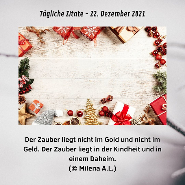 Tägliche Zitate - 22. Dezember 2021