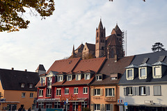 Breisach in der Altsadt, mit Blick zum Breisacher Münster St. Stephan