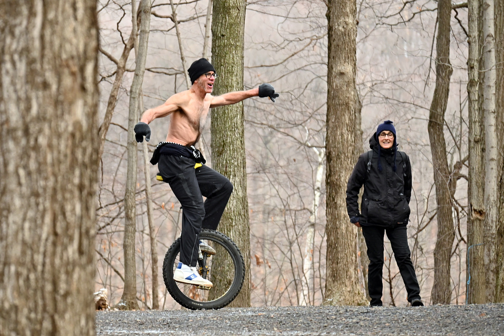 Unicycle in the woods IMG 20250208 185927