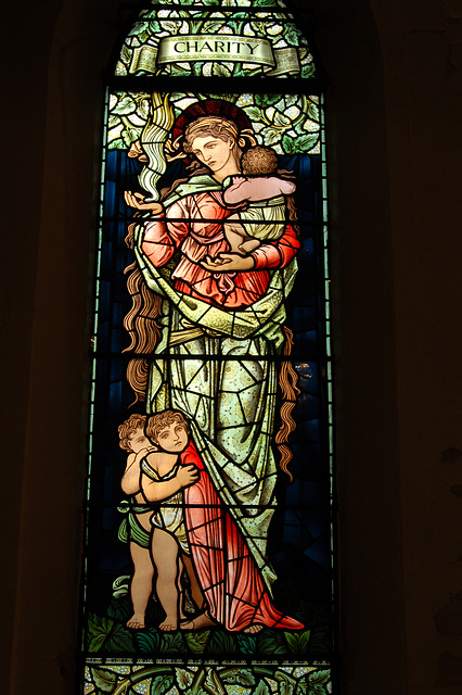Detail of Morris & Co window, Nave, St Margaret's Church, Ward End, Birmingham