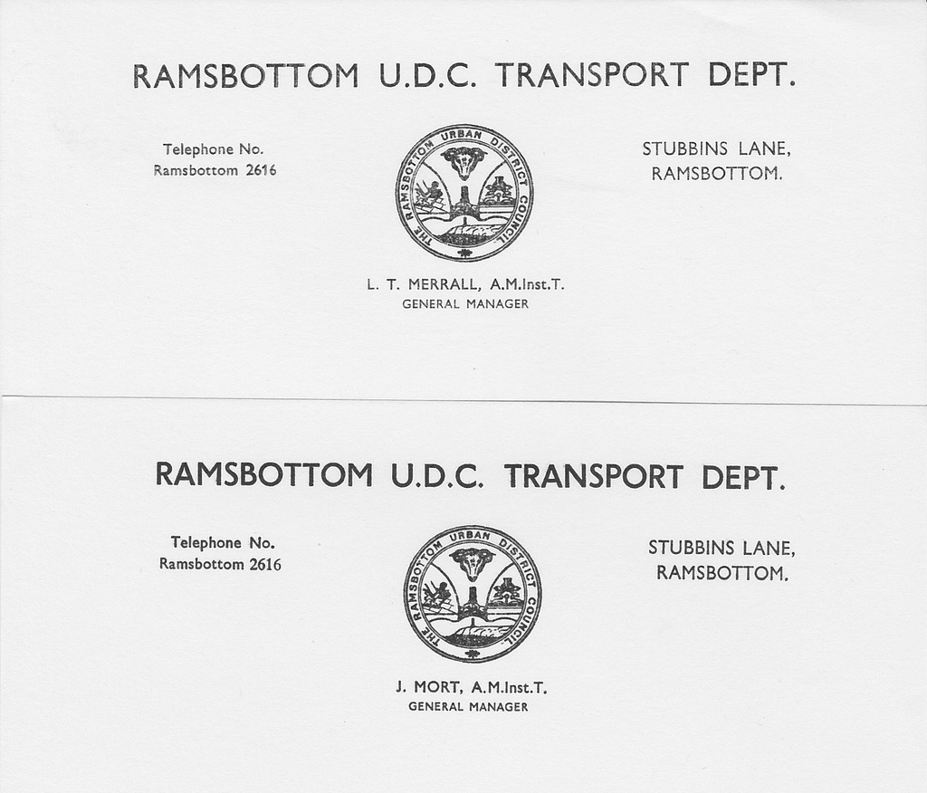 Ramsbotton UDC letterheads