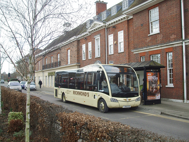 DSCF0797 Richmond’s Coaches YJ65 EVD in Letchworth - 23 Feb 2018