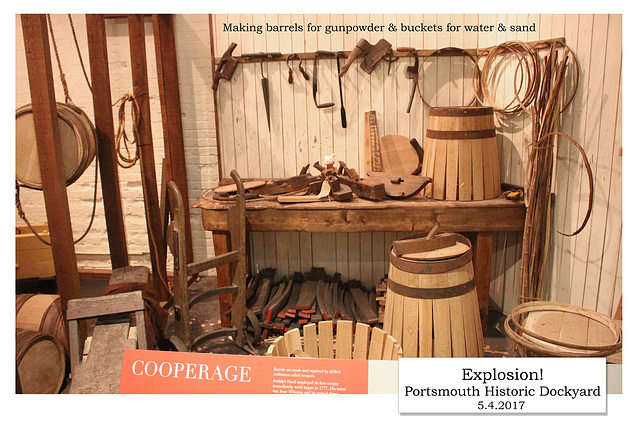 Explosion Portsmouth Historic Dockyard Cooperage display 5 4 2017