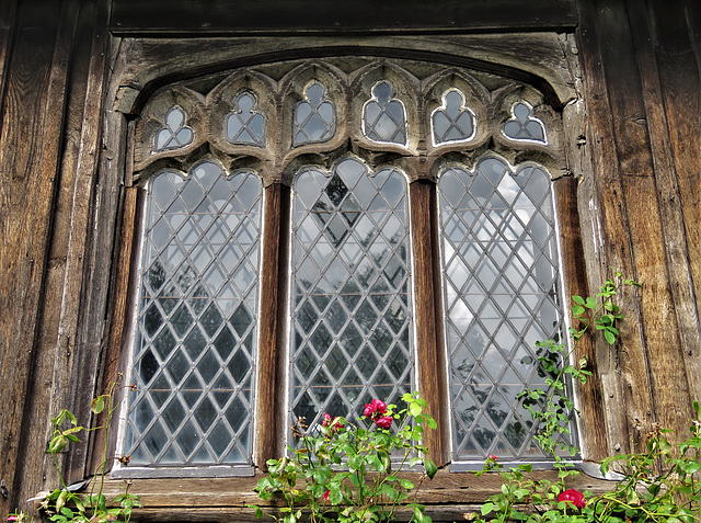 stock church, essex (8)c15 timber window tracery on the tower