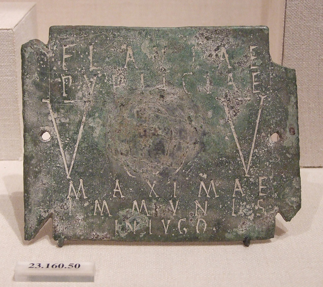 Bronze Plaque in the Metropolitan Museum of Art, December 2010