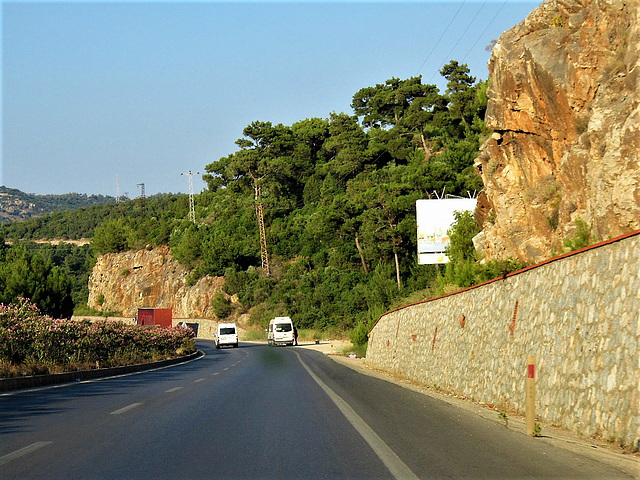 On the way to the airport - amazing granite walls