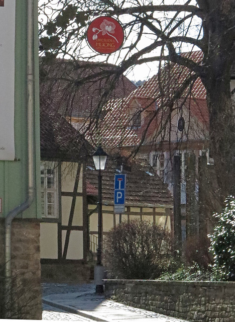 Blick vom Klint zur Kirche St. Sylvestri