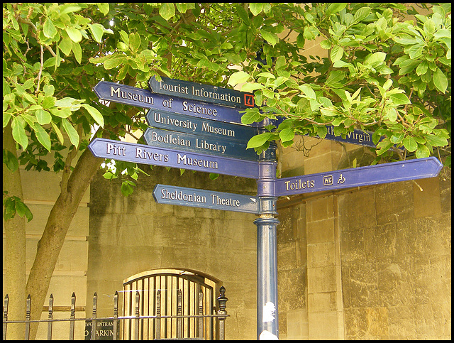 attractive town signpost