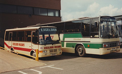 Excelsior Holidays M9 (A19 EXC) and Crawley Luxury Coaches CLC 145 at RAF Mildenhall – 25 May 1996 (314-07)