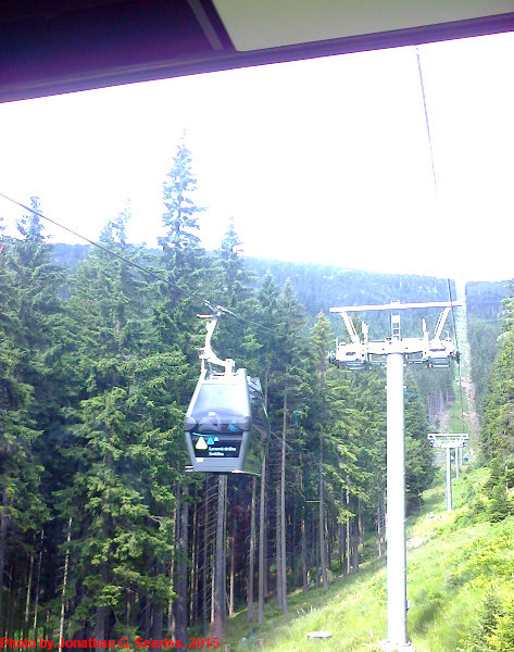 View from Overhead Cable Car on Snezka, Picture 2, Kralovehradecky kraj, Bohemia(CZ), 2015