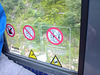 Safety Stickers in Cable Car on Snezka, Picture 2, Kralovehradecky kraj, Bohemia(CZ), 2015