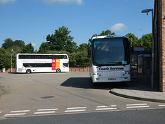 Coach Services Ltd CS23 BUS and PN06 KJZ in Thetford - 7 Jun 2024 (P1180442)