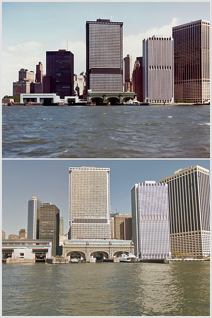 Governer’s Island Ferry Terminal from the East River (Scan from June 1981)