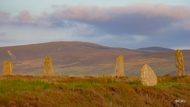 The Ring of Brodgar late on a summer evening