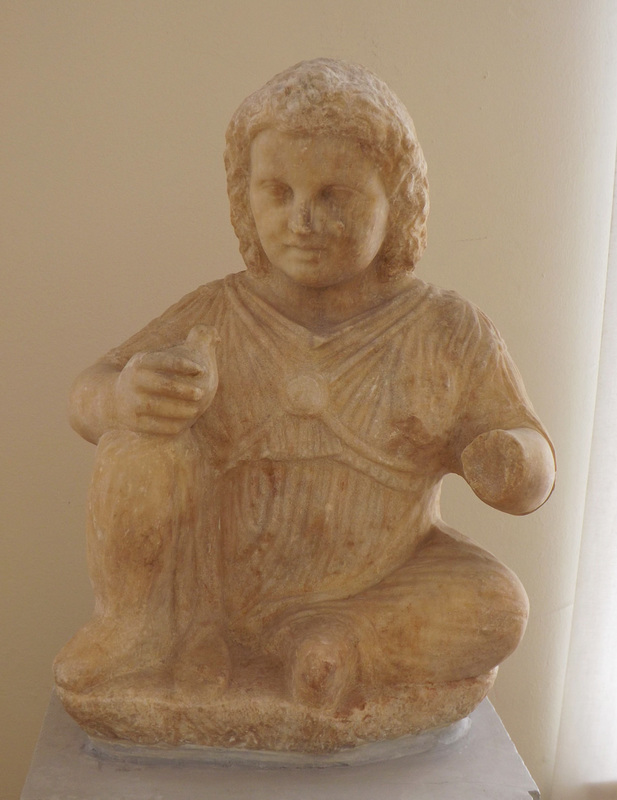 Statuette of a Girl Found in Athens in the National Archaeological Museum of Athens, May 2014