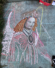 Pandemic chalk: Annunciation Angel 1