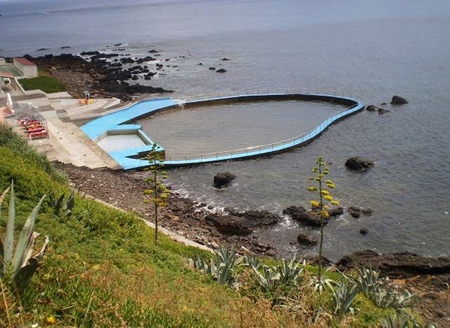 Pool with ocean water.