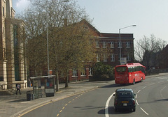 DSCF6886 Courtney Coaches YP12 NUO passing Huntley and Palmers, Reading - 6 Apr 2017