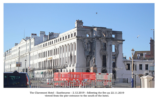 Claremont Hotel fire damage from the south 2 12 2019