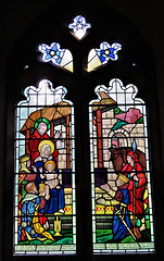 stock church, essex c20 glass by m.c. farrar bell 1951-9