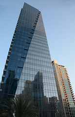 U.A.E., Dubai Marina, Skyscrapers Reflection