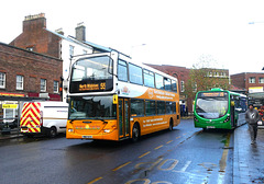 Sanders Coaches 123 (YN07 EYY) in Norwich - 2 Dec 2022 (P1140116)