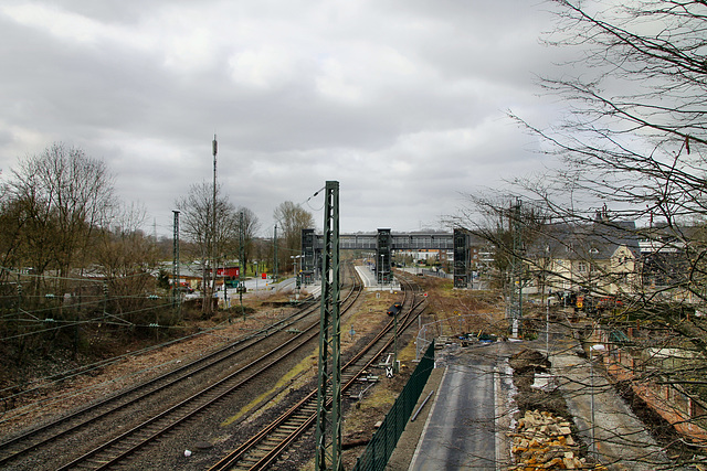 Blick über das Bahnhofsgelände Dahlhausen (Bochum) / 21.03.2021