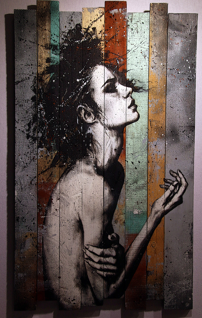 Peinture sur morceaux de bois