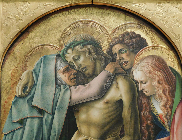 Detail of the Pieta by Carlo Crivelli in the Metropolitan Museum of Art, January 2020