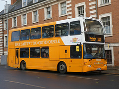 Sanders Coaches 119 (YN06 JWP) in Norwich - 2 Dec 2022 (P1140158)