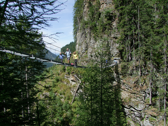 Hängebrücke des Höllsteiges