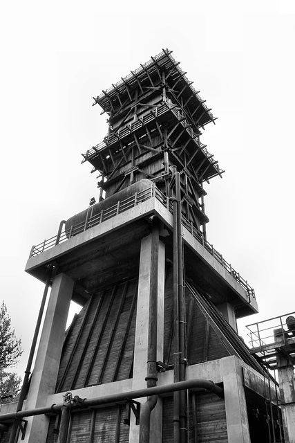 Löschturm am Ende der Koksofenbatterie 0 (Kokerei Hansa, Dortmund-Huckarde) / 9.09.2018