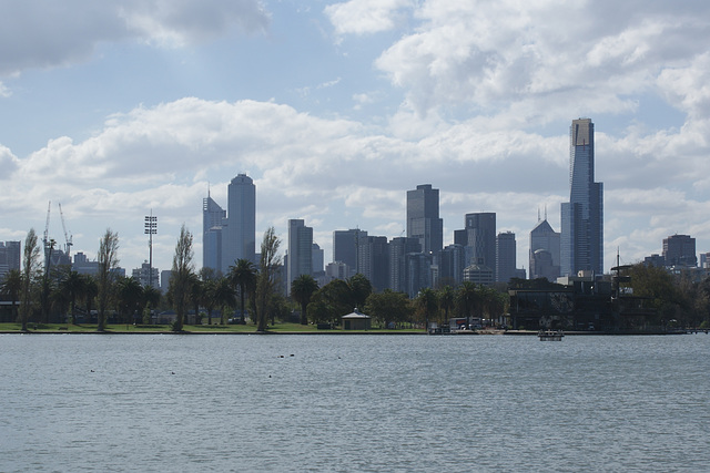 Melbourne Skyline From Albert Park