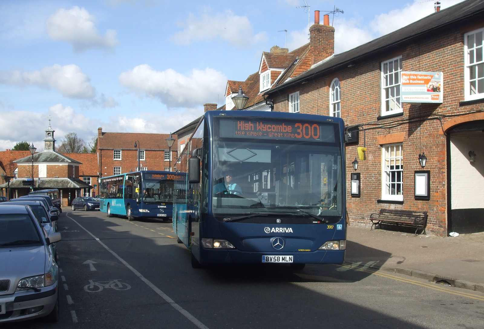 DSCF2764  Arriva the Shires BV58 MLN and BK58 URM in Princes Risborough - 28 Feb 2016