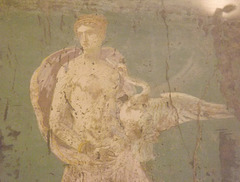 Detail of the Leda and the Swan Painting from Stabiae in the Naples Archaeological Museum, June 2013