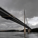 Sailing under the Queensferry Crossing Bridge, Firth of Forth 10th September 2019.